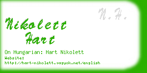 nikolett hart business card